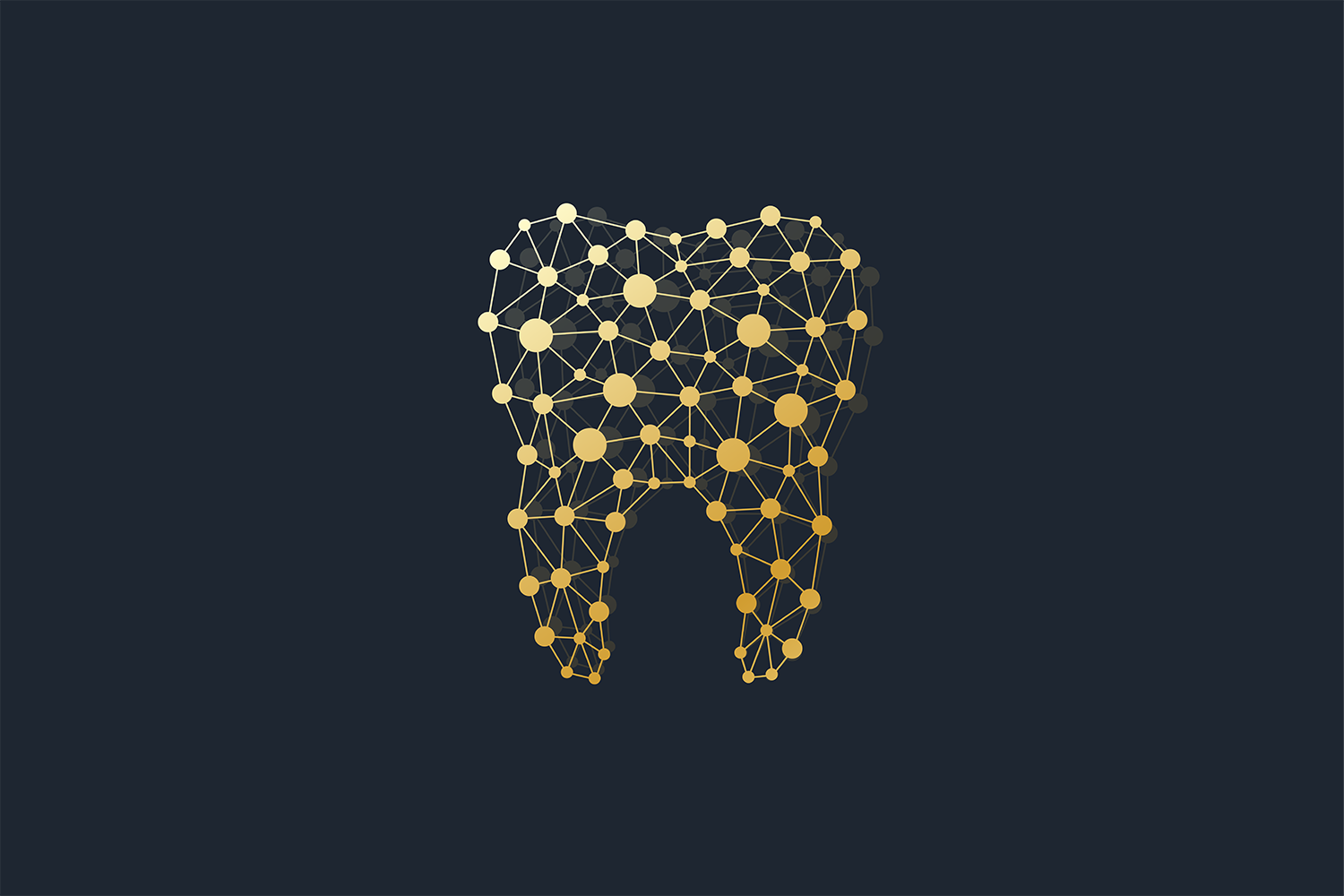 gold tooth icon on black background